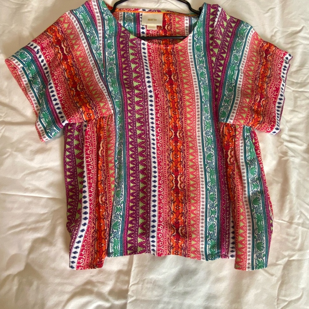 Maeve Multicolor Striped Blouse